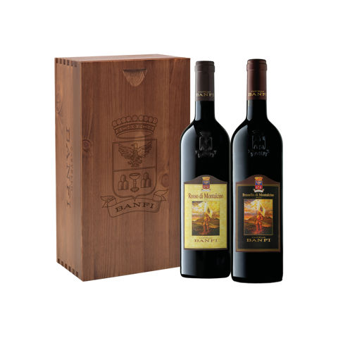 Immagine vino Castello Banfi, Brunello di Montalcino DOCG con e {Rosso di Montalcino}